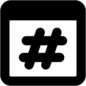 Browser Hash Icon from Core Solid - Free Set