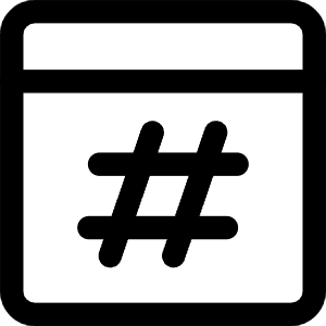 Browser Hash Icon from Core Line - Free Set