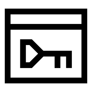 Browser Key Icon from Sharp Line - Free Set