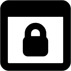Browser Lock Icon from Core Solid - Free Set