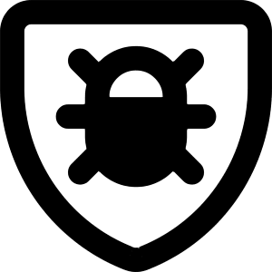 Bug Antivirus Shield Icon from Core Remix - Free Set