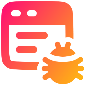 Bug Virus Browser Icon from Plump Gradient - Free Set