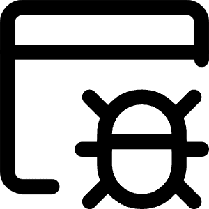 Bug Virus Browser Icon from Core Line - Free Set