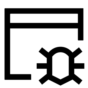 Bug Virus Browser Icon from Sharp Line - Free Set