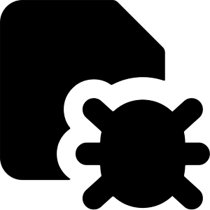 Bug Virus Document Icon from Core Solid - Free Set