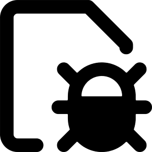 Bug Virus Document Icon from Core Remix - Free Set