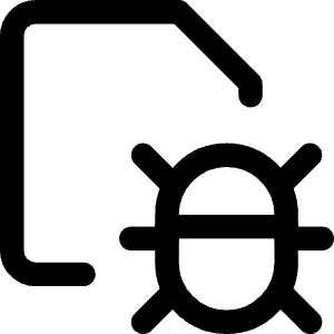 Bug Virus Document Icon from Core Line - Free Set