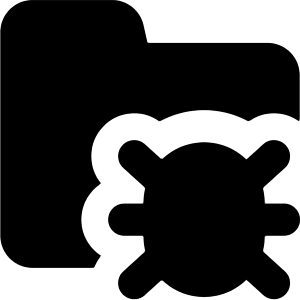 Bug Virus Folder Icon from Core Solid - Free Set