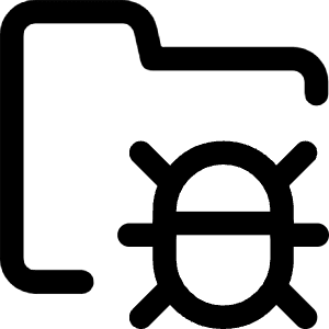 Bug Virus Folder Icon from Core Line - Free Set
