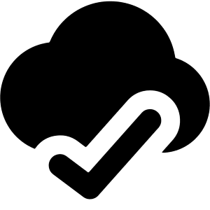 Cloud Check Icon from Core Solid - Free Set