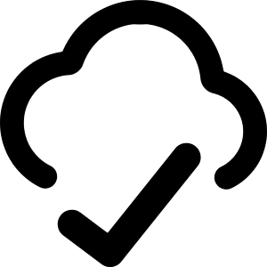 Cloud Check Icon from Core Remix - Free Set