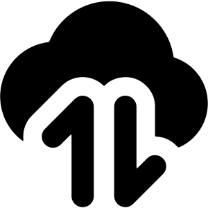 Cloud Data Transfer Icon from Core Solid - Free Set