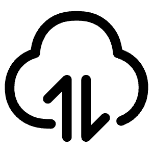 Cloud Data Transfer Icon from Plump Line - Free Set