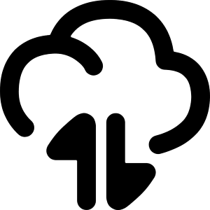 Cloud Data Transfer Icon from Flex Remix - Free Set