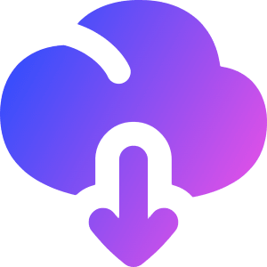 Cloud Download Icon from Flex Gradient - Free Set