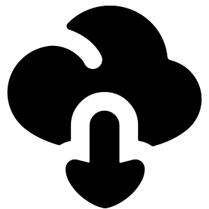 Cloud Download Icon from Flex Solid - Free Set