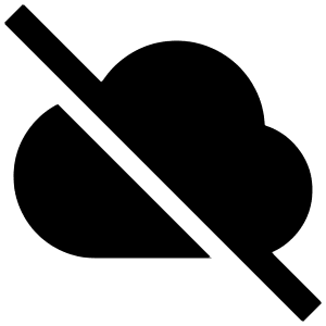 Cloud Off Icon from Sharp Solid - Free Set