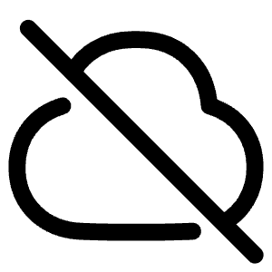 Cloud Off Icon from Plump Line - Free Set