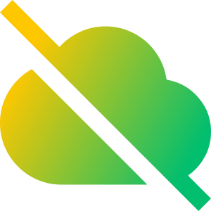 Cloud Off Icon from Sharp Gradient- Free Set