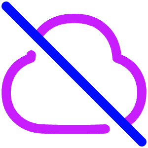 Cloud Off Icon from Plump Neon - Free Set