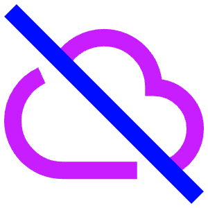 Cloud Off Icon from Sharp Neon - Free Set