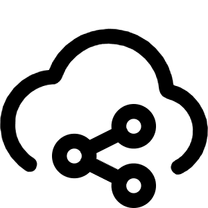Cloud Share Icon from Core Line - Free Set