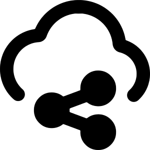 Cloud Share Icon from Core Remix - Free Set