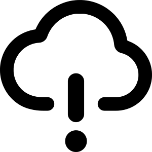 Cloud Warning Icon from Core Remix - Free Set