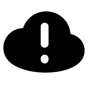 Cloud Warning Icon from Flex Solid - Free Set