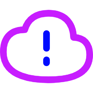 Cloud Warning Icon from Flex Neon - Free Set