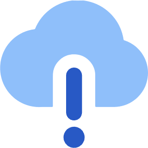 Cloud Warning Icon from Core Flat - Free Set