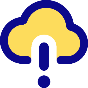 Cloud Warning Icon from Core Pop - Free Set