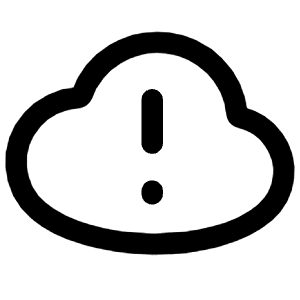 Cloud Warning Icon from Flex Line - Free Set