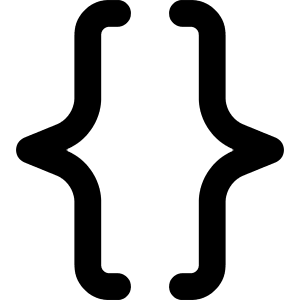 Curly Brackets Icon from Core Remix - Free Set