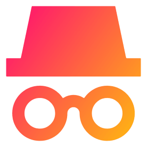 Incognito Mode Icon from Sharp Gradient- Free Set