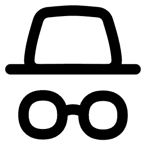 Incognito Mode Icon from Flex Line - Free Set