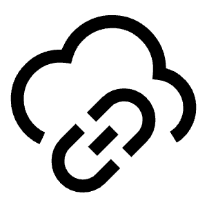 Insert Cloud Link Icon from Sharp Line - Free Set