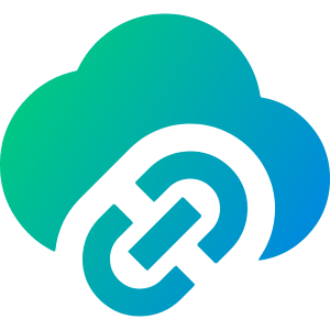 Insert Cloud Link Icon from Sharp Gradient- Free Set