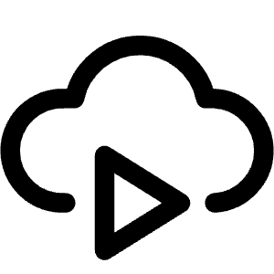 Insert Cloud Video Icon from Core Line - Free Set