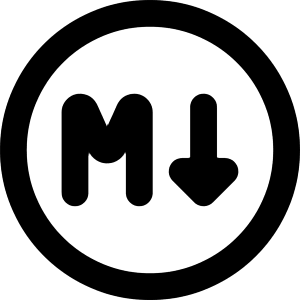 Markdown Circle Programming Icon from Core Remix - Free Set