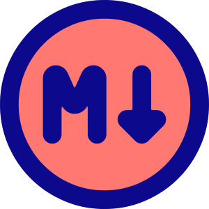 Markdown Circle Programming Icon from Core Pop - Free Set