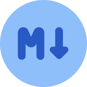 Markdown Circle Programming Icon from Core Flat - Free Set