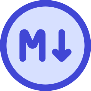 Markdown Circle Programming Icon from Core Duo - Free Set