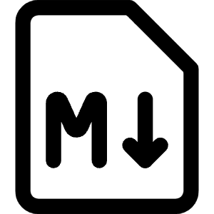 Markdown Document Programming Icon from Core Line - Free Set