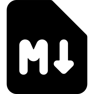 Markdown Document Programming Icon from Core Solid - Free Set