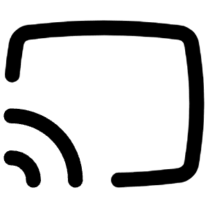 Screen Broadcast Icon from Flex Line - Free Set