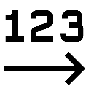 Steps Number Icon from Sharp Line - Free Set