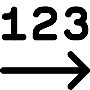 Steps Number Icon from Core Line - Free Set