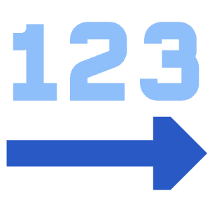 Steps Number Icon from Sharp Flat - Free Set