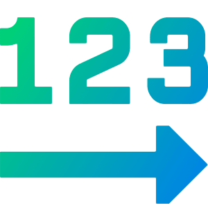 Steps Number Icon from Sharp Gradient- Free Set